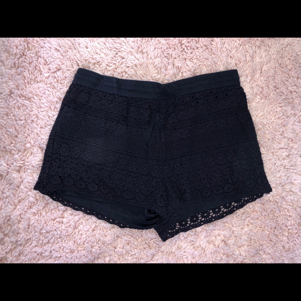Navy blue lace shorts